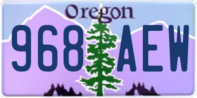 OR license plate 968AEW