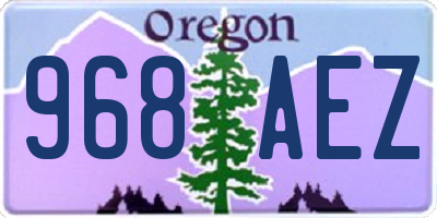 OR license plate 968AEZ