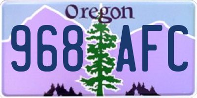 OR license plate 968AFC