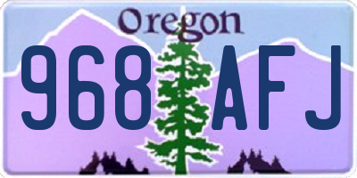 OR license plate 968AFJ