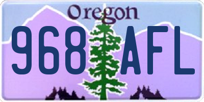 OR license plate 968AFL