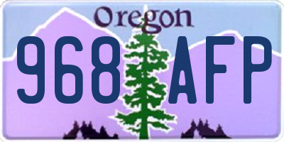 OR license plate 968AFP
