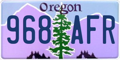 OR license plate 968AFR