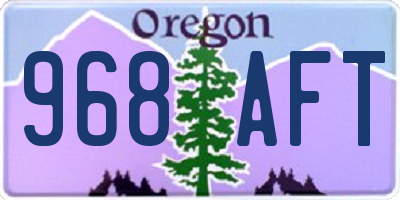 OR license plate 968AFT