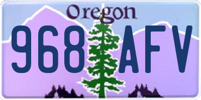 OR license plate 968AFV