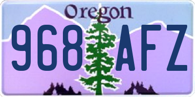 OR license plate 968AFZ