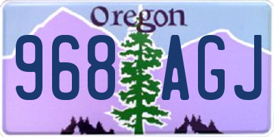 OR license plate 968AGJ