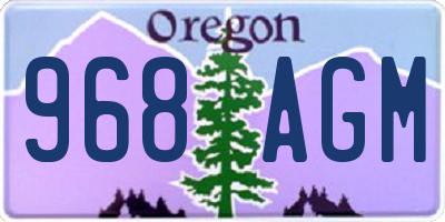 OR license plate 968AGM