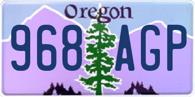 OR license plate 968AGP