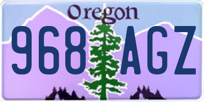 OR license plate 968AGZ
