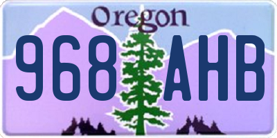 OR license plate 968AHB