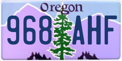 OR license plate 968AHF