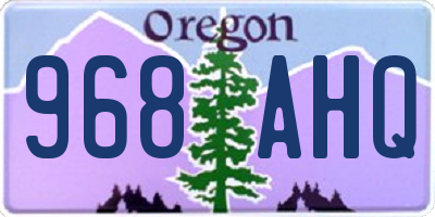 OR license plate 968AHQ