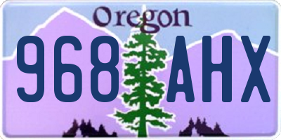 OR license plate 968AHX