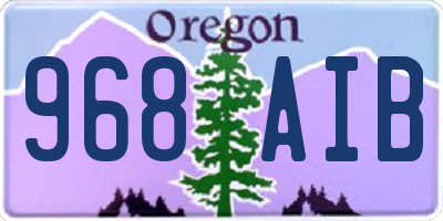 OR license plate 968AIB