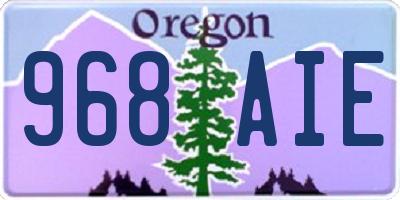 OR license plate 968AIE