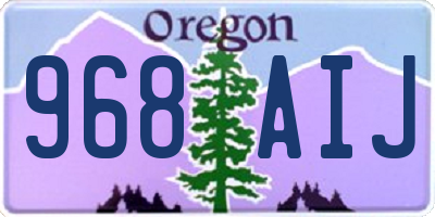 OR license plate 968AIJ