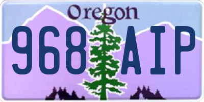OR license plate 968AIP
