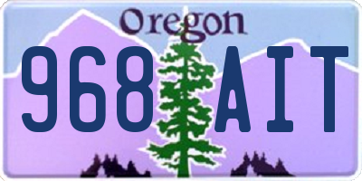 OR license plate 968AIT