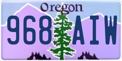 OR license plate 968AIW