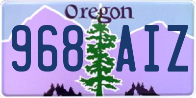 OR license plate 968AIZ