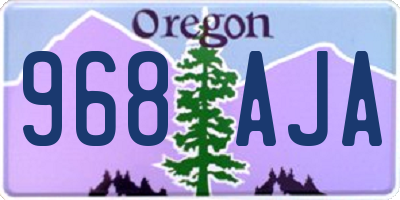 OR license plate 968AJA