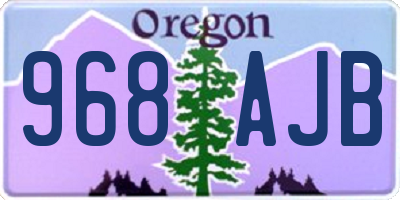OR license plate 968AJB
