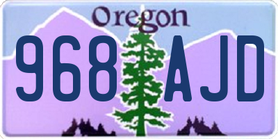 OR license plate 968AJD