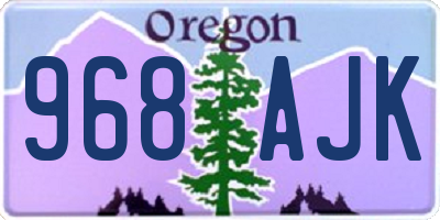 OR license plate 968AJK
