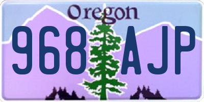 OR license plate 968AJP