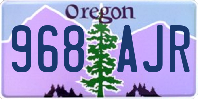 OR license plate 968AJR