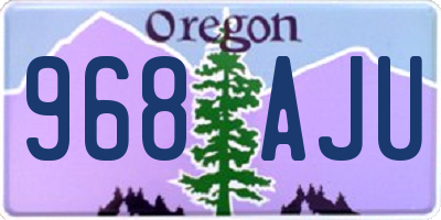 OR license plate 968AJU