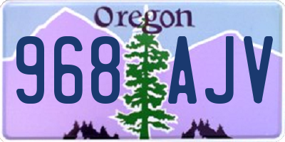 OR license plate 968AJV