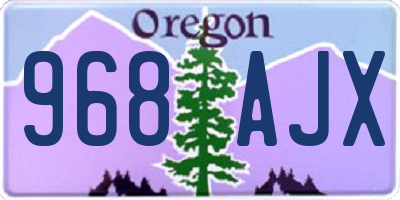 OR license plate 968AJX