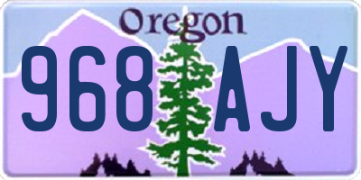 OR license plate 968AJY