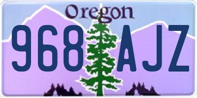 OR license plate 968AJZ