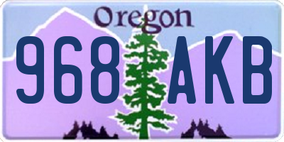 OR license plate 968AKB