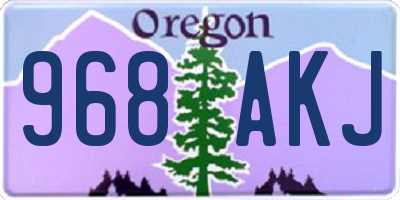 OR license plate 968AKJ