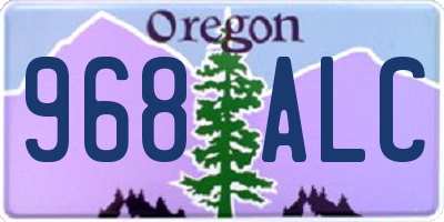 OR license plate 968ALC
