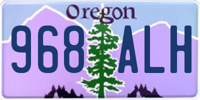 OR license plate 968ALH