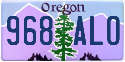OR license plate 968ALO