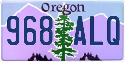 OR license plate 968ALQ