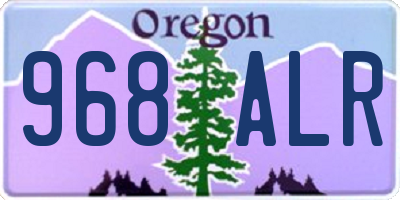 OR license plate 968ALR