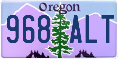 OR license plate 968ALT
