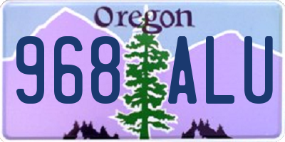 OR license plate 968ALU