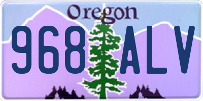 OR license plate 968ALV