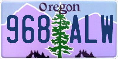 OR license plate 968ALW