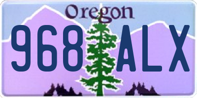 OR license plate 968ALX