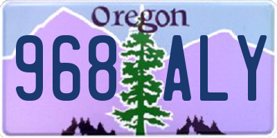 OR license plate 968ALY