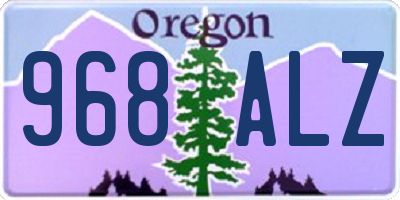OR license plate 968ALZ